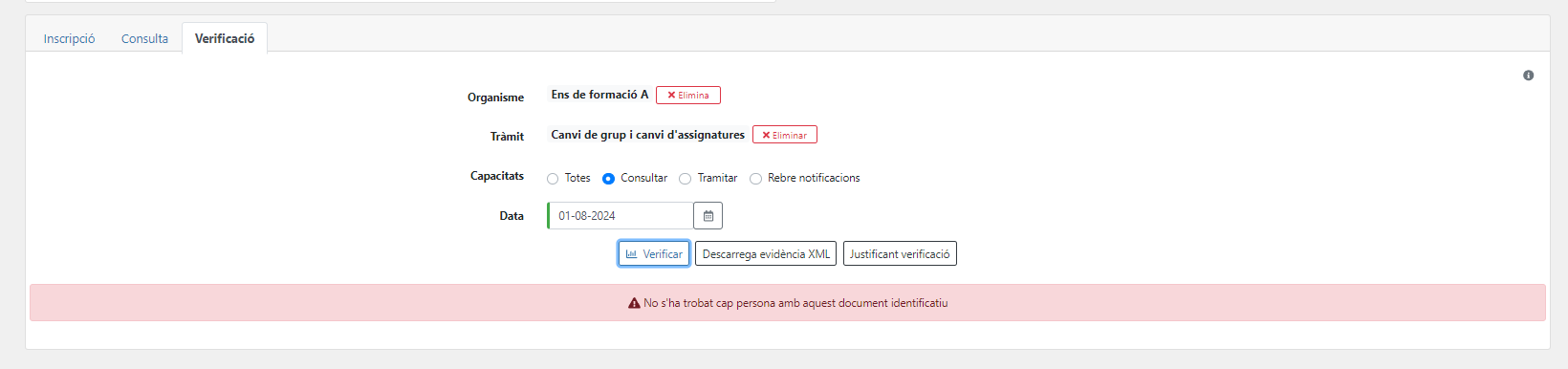 No s'ha trobat cap persona amb aquest document identificatiu